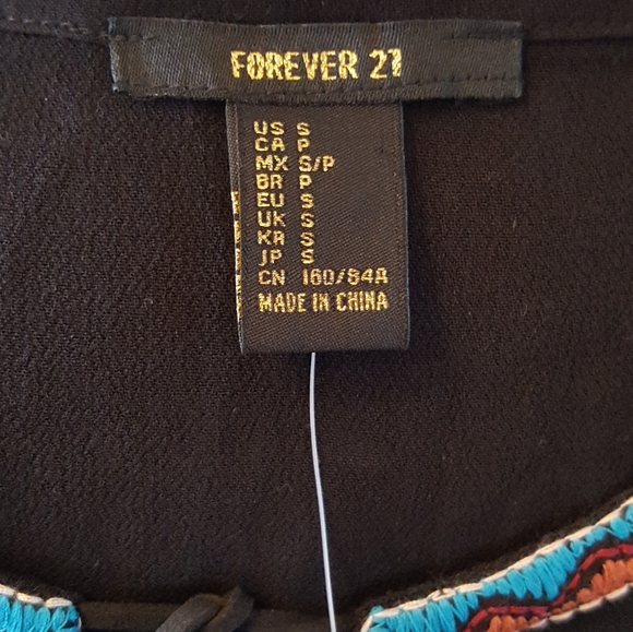 FOREVER 21 Black Rust Teal Tunic Dress - Picture 3 of 8